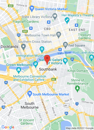 Map showing Southbank, Australia