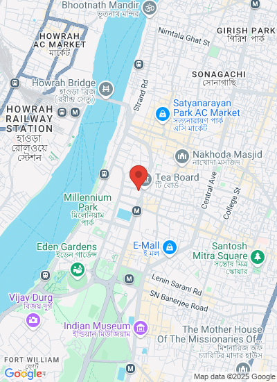 Map showing Kolkata, India