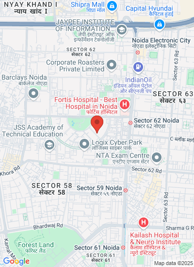 Map showing Noida, India