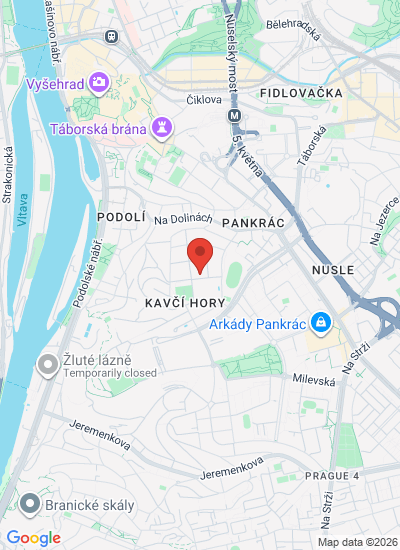 Map showing Podolí, Czechia