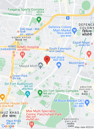 Map showing Delhi, India