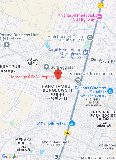 Map showing Ahmedabad, India