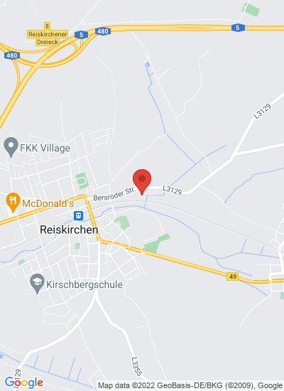 Map showing Reiskirchen, Germany