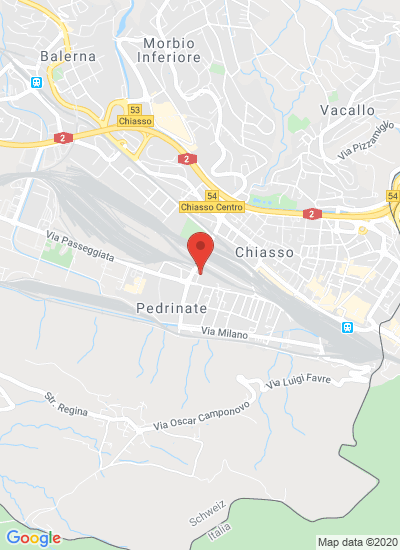 Map showing Chiasso, Switzerland