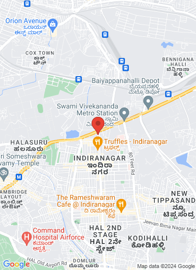 Map showing Bengaluru, India