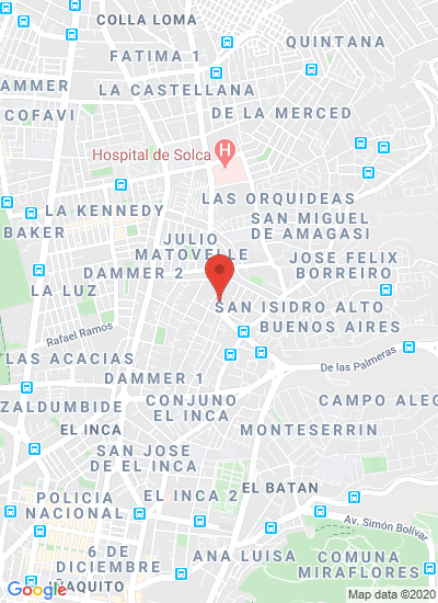 Map showing Quito, Ecuador