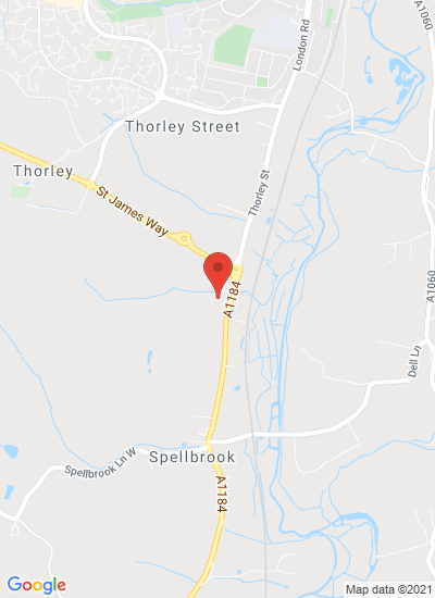 Map showing Hertfordshire, United Kingdom