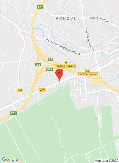 Map showing Ljubljana, Slovenia