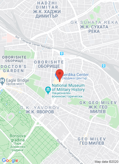 Map showing Sofia, Bulgaria
