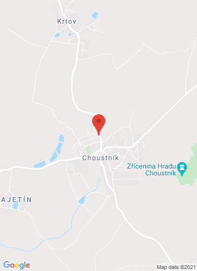 Map showing Choustník, Czechia