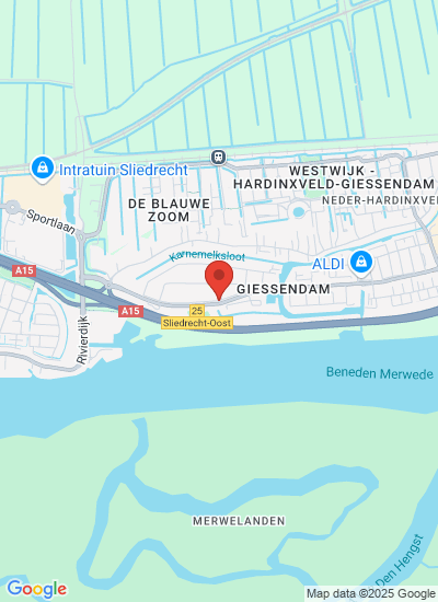 Map showing Hardinxveld, Netherlands