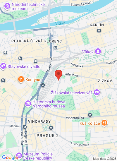 Map showing Prague, Czechia