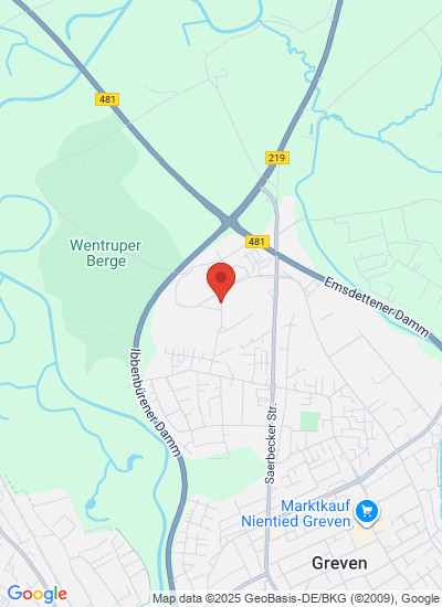 Map showing Greven, Germany