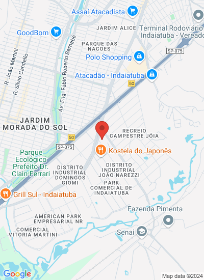 Map showing Indaiatuba, Brazil