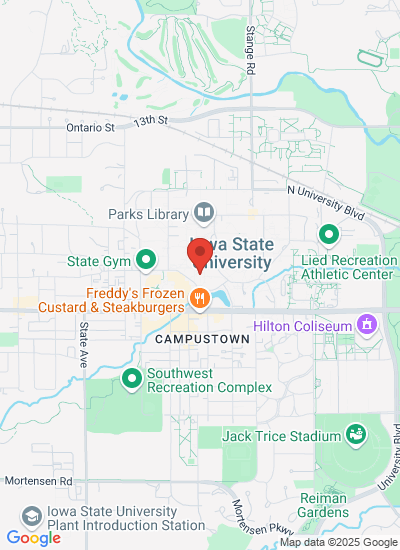 Map showing Ames, United States
