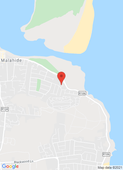 Map showing Malahide, Ireland