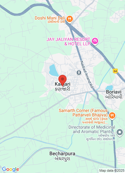 Map showing Kheda, India
