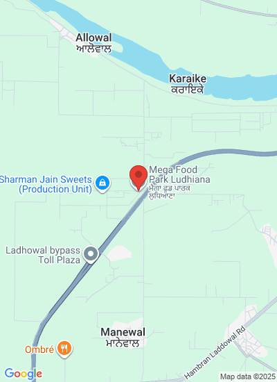 Map showing Ludhiana, India