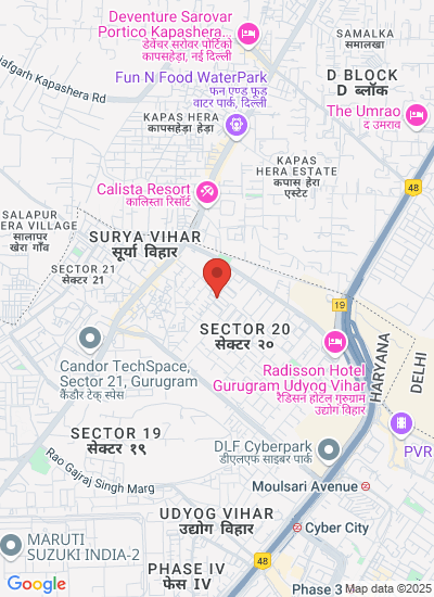 Map showing Udyog Vihar Phase-2 Gurgram, India