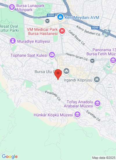 Map showing OSMANGAZI, Türkiye
