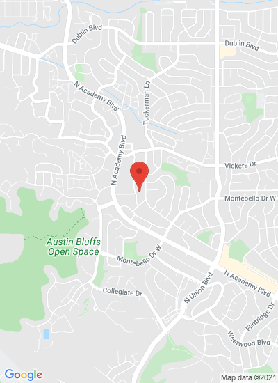 Map showing Colorado Springs, United States