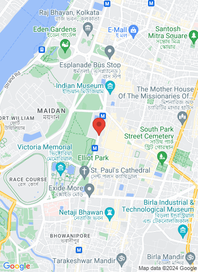 Map showing Kolkata, India