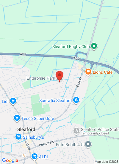 Map showing Sleaford, United Kingdom