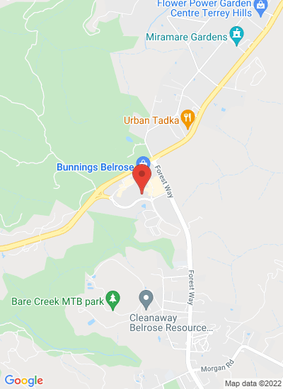 Map showing Belrose, Australia