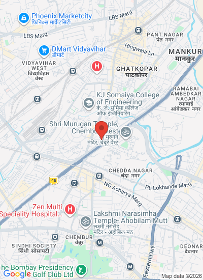 Map showing Mumbai, India