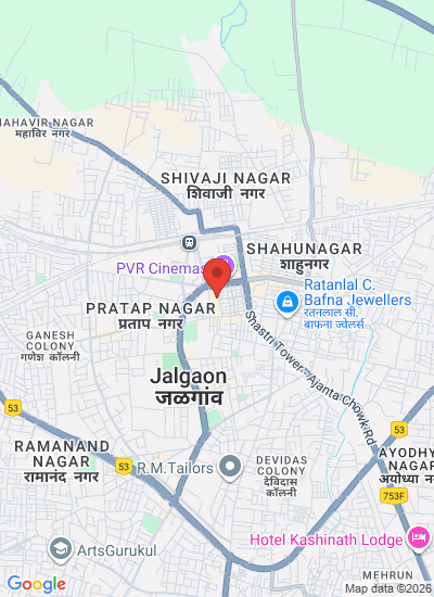Map showing Jalgaon, India