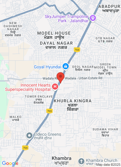 Map showing jalandhar, India