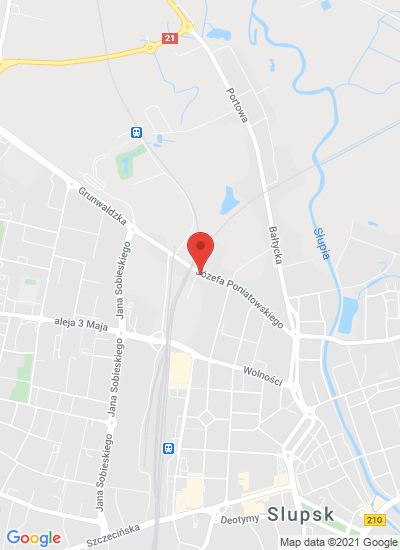 Map showing Slupsk, Poland