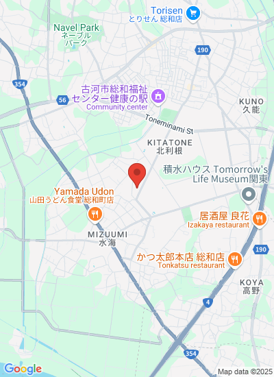 Map showing Koga, Japan