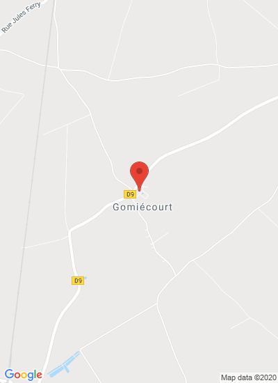 Map showing Gomiécourt, France