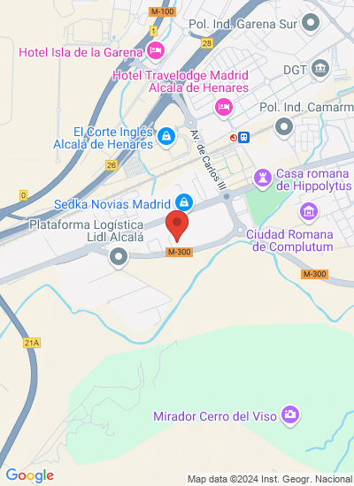 Map showing Alcalá de Henares, Spain