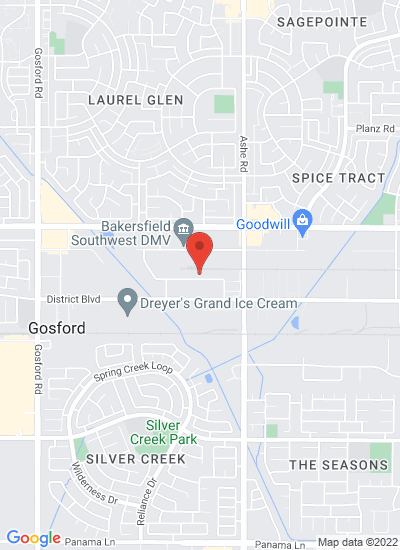 Map showing Bakersfield, United States