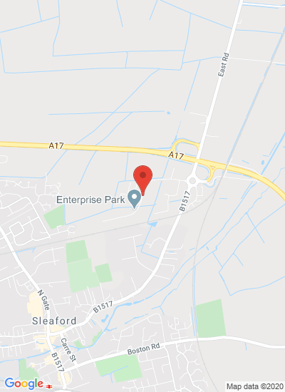Map showing Sleaford, United Kingdom