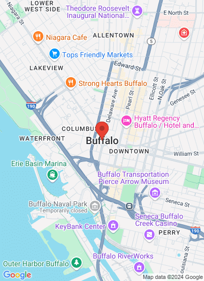 Map showing Buffalo, United States