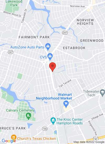 Map showing Norfolk, United States