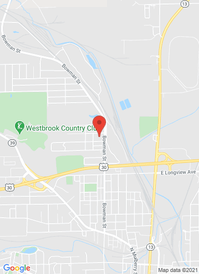 Map showing Mansfield, United States