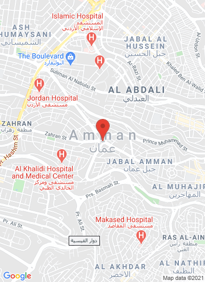 Map showing Amman, Jordan
