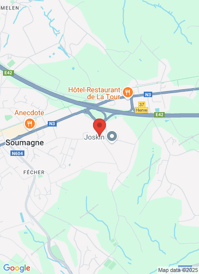Map showing Soumagne, Belgium