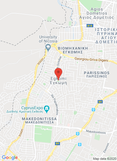 Map showing Nicosia, Cyprus