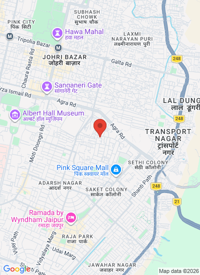 Map showing Jaipur, India