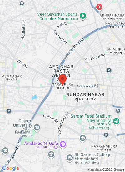 Map showing Ahmedabad, India