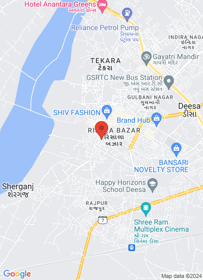 Map showing DEESA, India