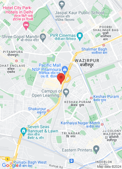 Map showing Pitampura, India