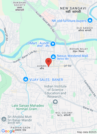 Map showing Pune, India