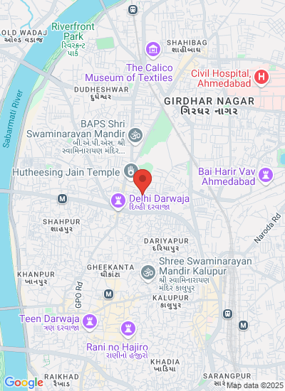 Map showing Ahmedabad, India