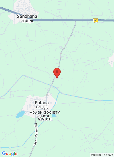 Map showing Kheda, India